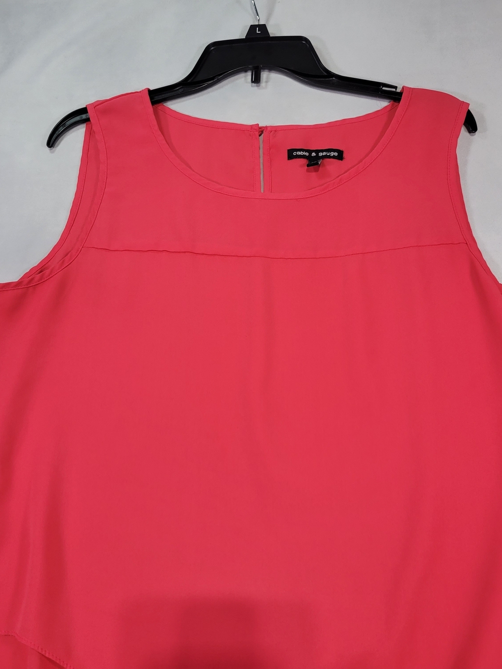 Cable & Gauge Bright Coral Pink Blouse - Picture 5 of 11